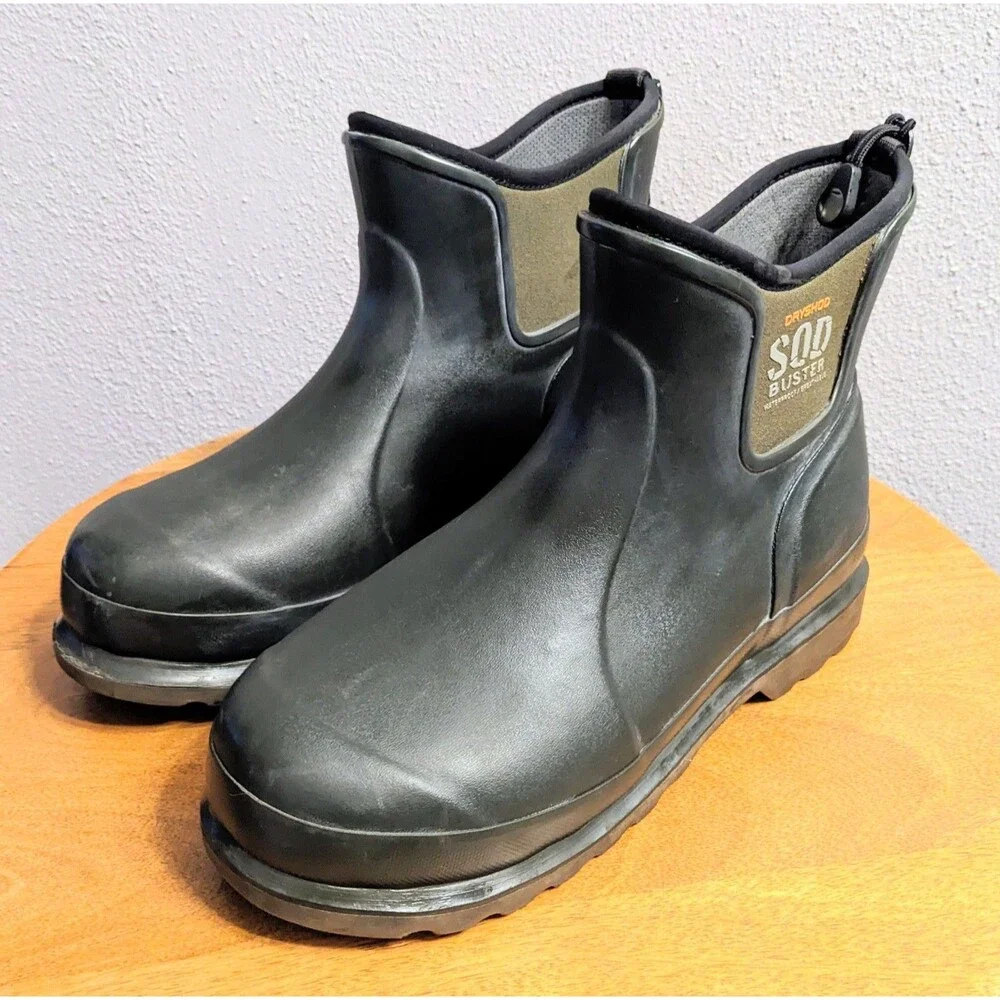 Dryshod Men's 9/9.5 Sodbuster Ankle Boots Green Waterproof Oil Slip Resistant